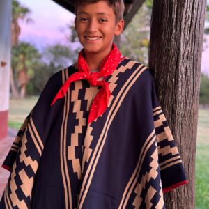 Poncho Pampa azul