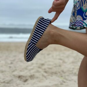 Apargatas de lona rayadas azules