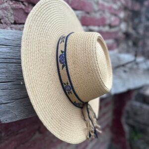 Toquilla Flores Rosas Azules N°3